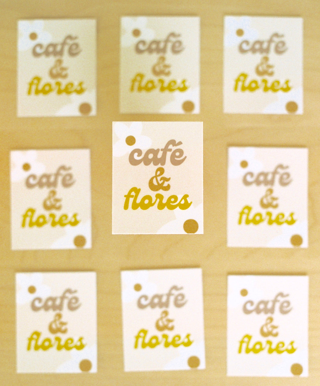 Café & Flores Sticker